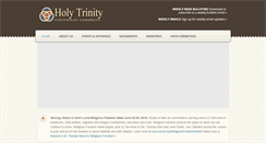 Desktop Screenshot of holytrinityparish.net