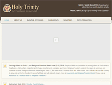 Tablet Screenshot of holytrinityparish.net